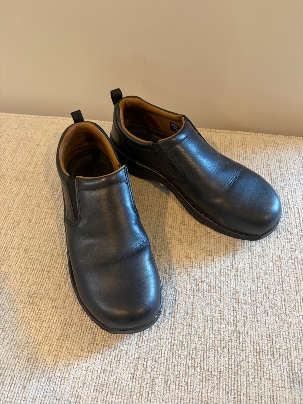 Red Wing Shoes Black Slip-On Leather Work Loafers